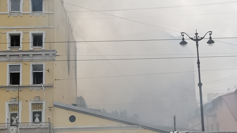 Пожар в доме на Лиговском проспекте локализовали