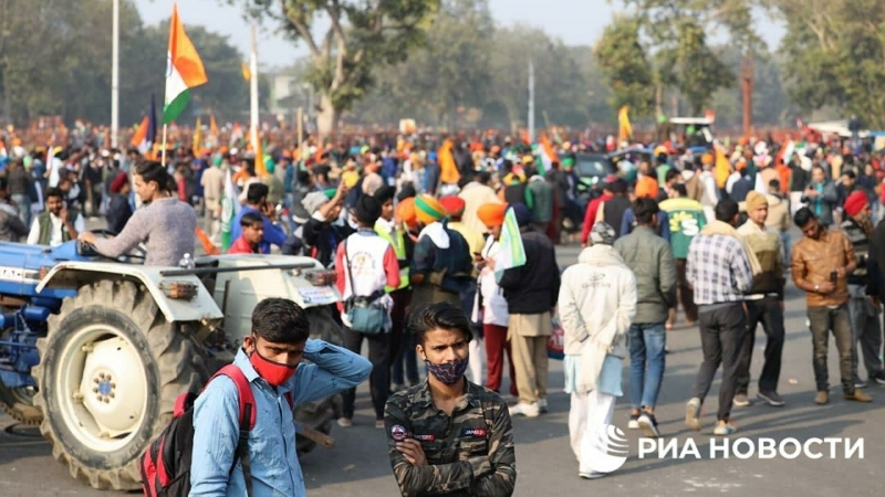 На протестах фермеров в Индии погиб один человек
